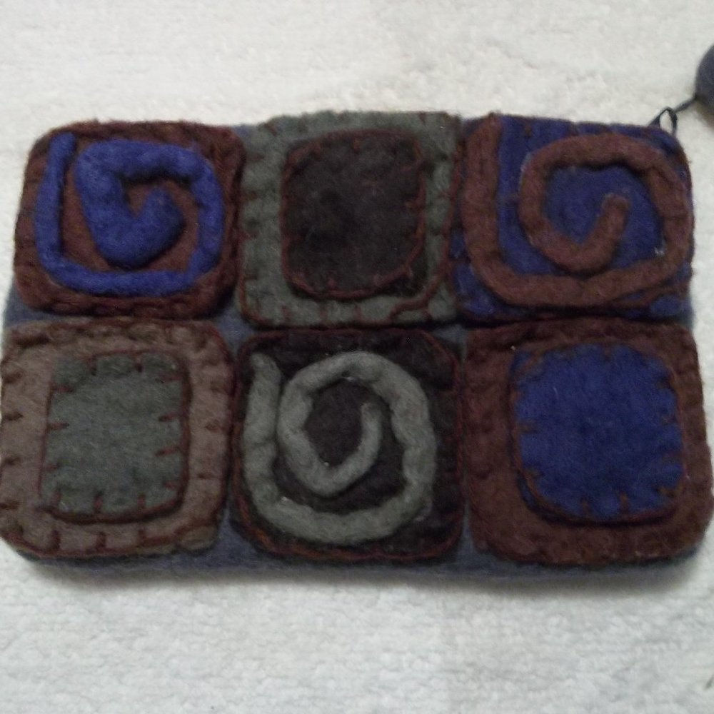 Vintage "Rising Tides" mini clutch bag